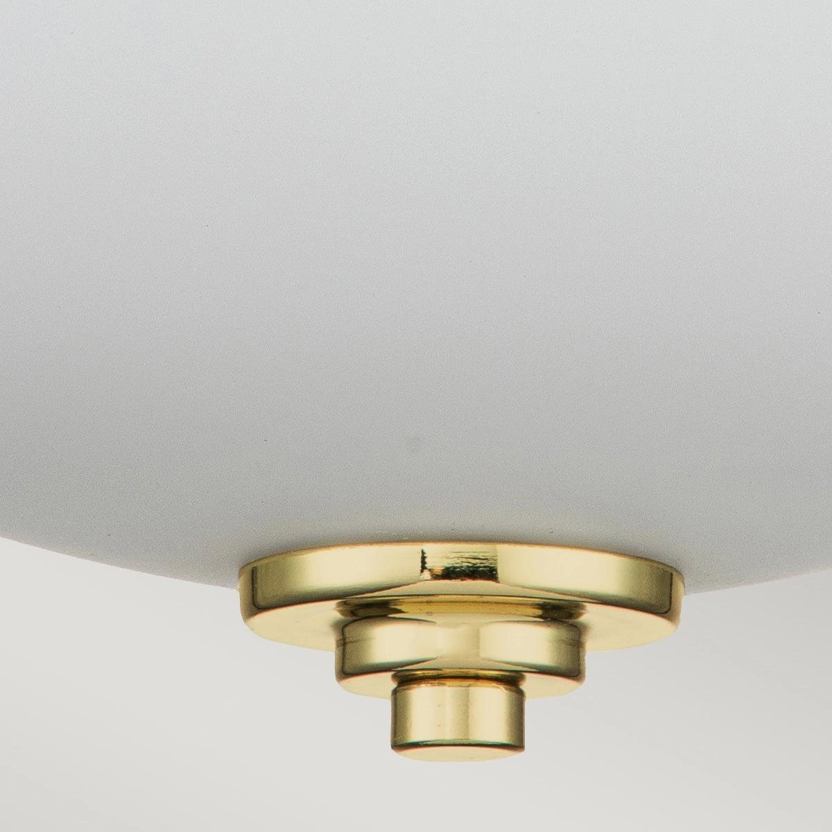 Feiss Malibu 2 Light Polished Brass Bathroom Flush