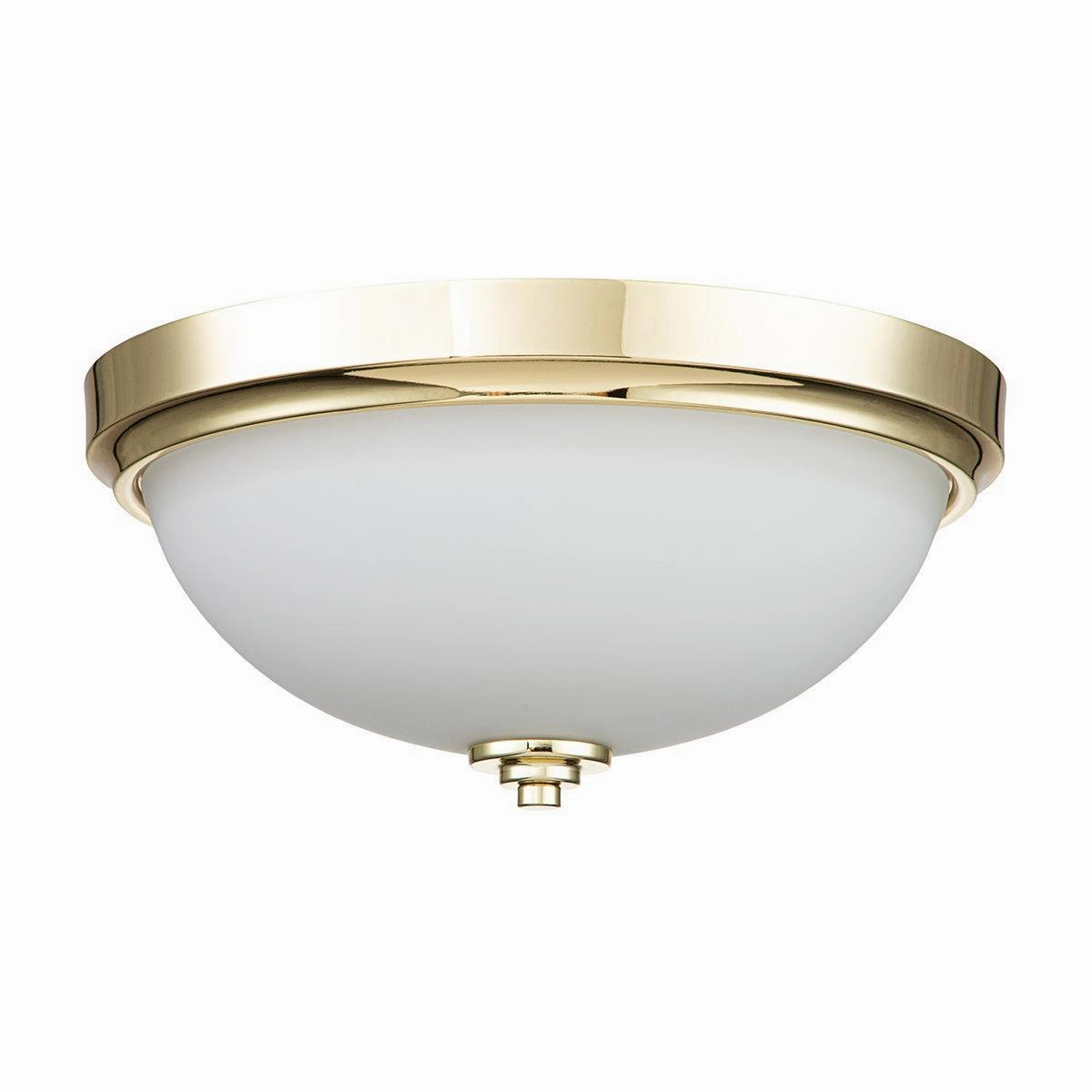 Feiss Malibu 2 Light Polished Brass Bathroom Flush