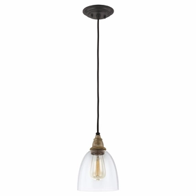 Feiss Matrimonio 1 Light Driftwood Mini Pendant Ceiling Light ambient ceiling fixture
