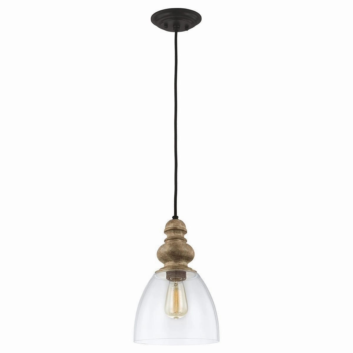 Feiss Matrimonio 1 Light Driftwood Pendant Ceiling Light soft glow ceiling light