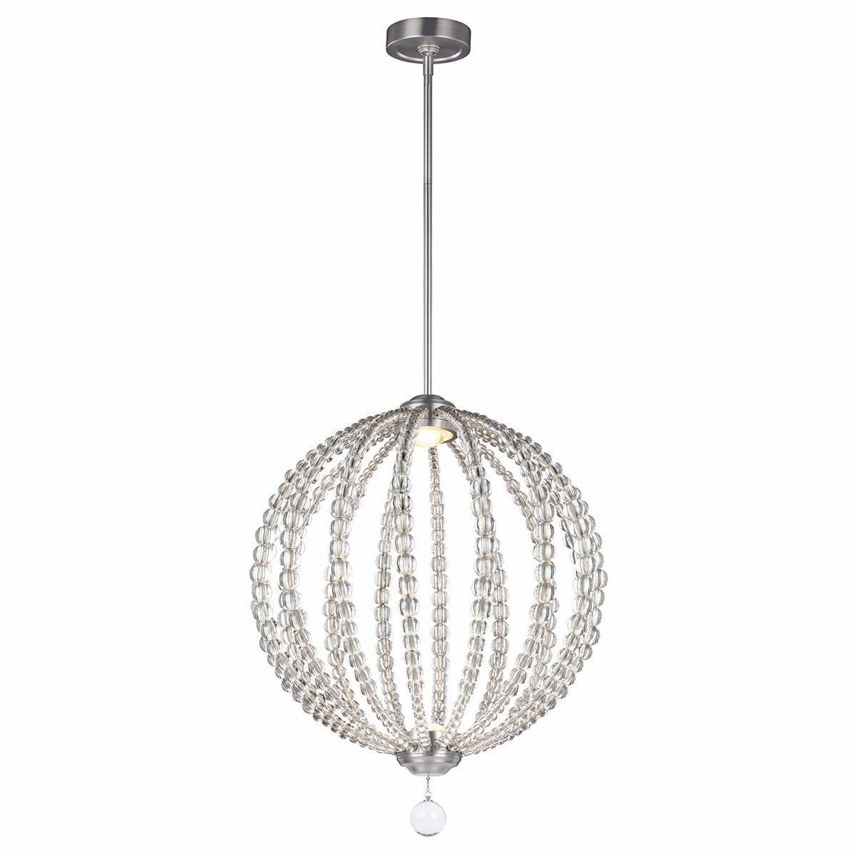 Feiss Oberlin Medium LED Pendant Satin Nickel Ceiling Light soft glow ceiling light