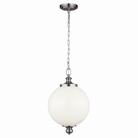 Feiss Parkman Brushed Steel Large Pendant Ceiling Light white ceiling lamp