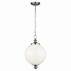Feiss Parkman Brushed Steel Large Pendant Ceiling Light ambient ceiling fixture