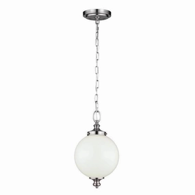 Feiss Parkman Brushed Steel Small Pendant Ceiling Light white ceiling lamp