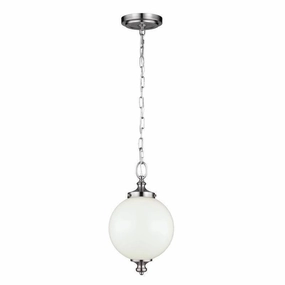 Feiss Parkman Brushed Steel Small Pendant Ceiling Light sleek LED ceiling lamp