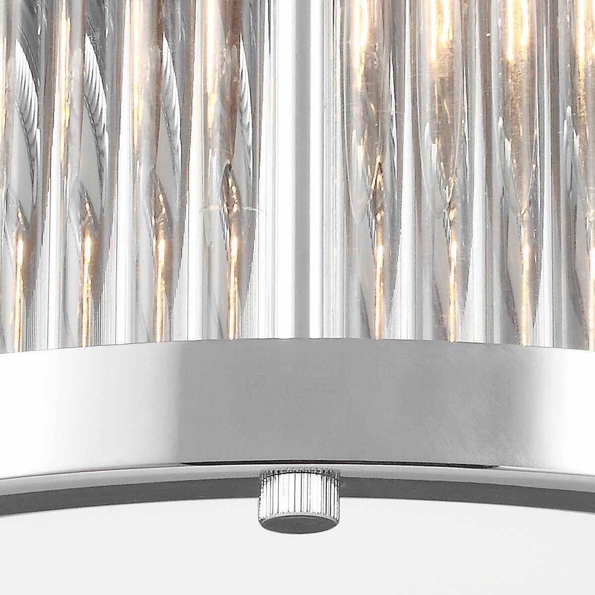 Feiss Paulson 2 Light Flush Chrome Bathroom Ceiling Light
