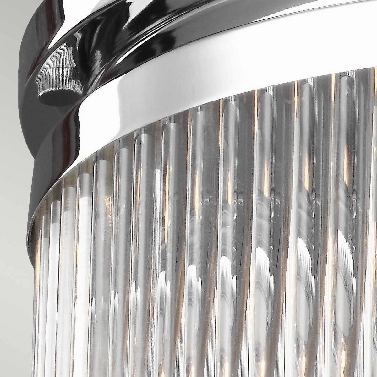 Feiss Paulson 2 Light Flush Chrome Bathroom Ceiling Light
