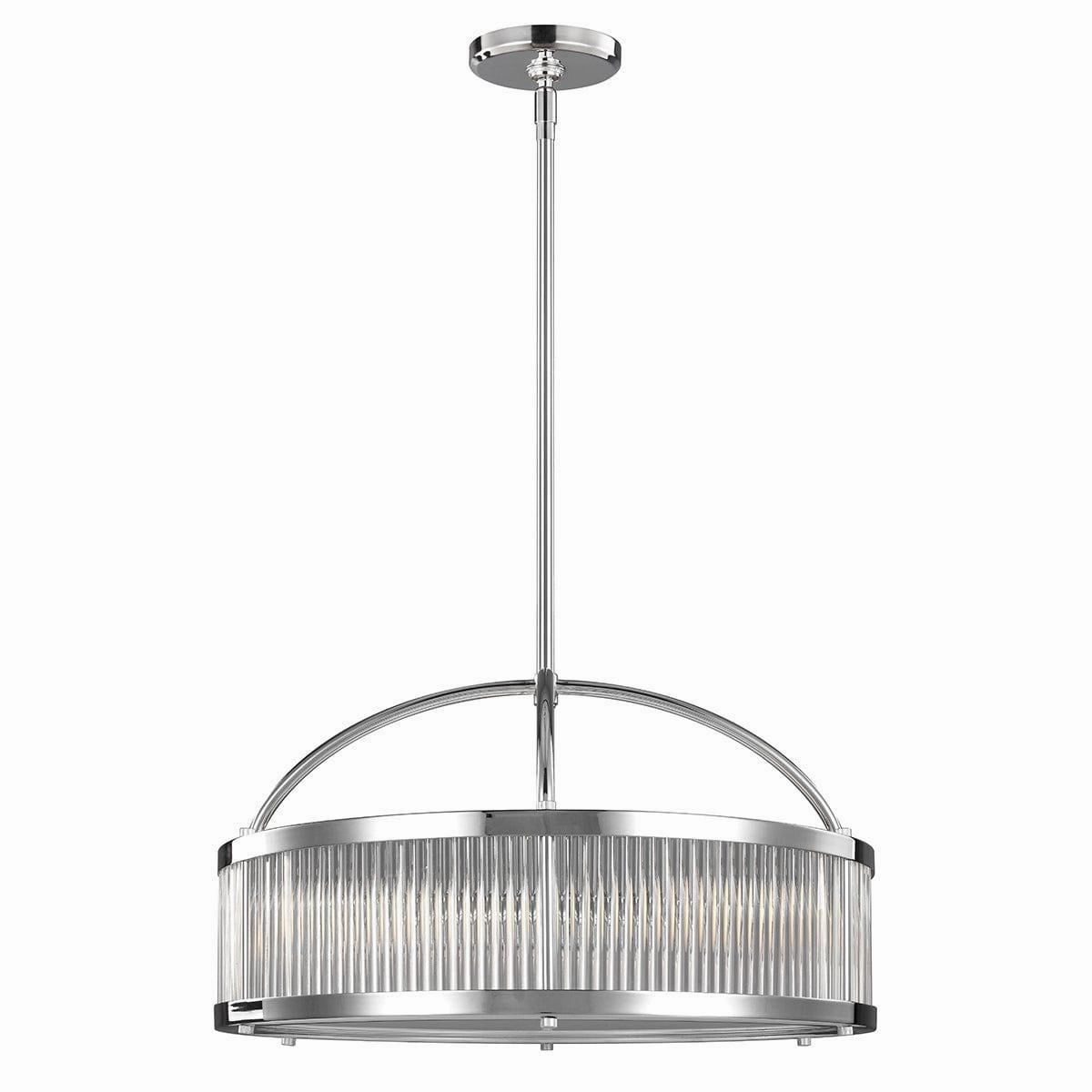 Feiss Paulson 6 Light Pendant Chrome Bathroom Ceiling Light ambient ceiling fixture