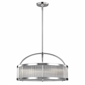 Feiss Paulson 6 Light Pendant Chrome Bathroom Ceiling Light ambient ceiling fixture