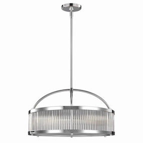 Feiss Paulson 6 Light Pendant Chrome Bathroom Ceiling Light white ceiling lamp