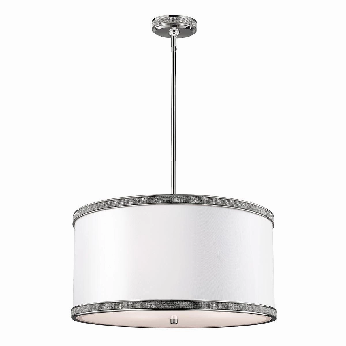 Feiss Pave 3 Light Polished Nickel Pendant Ceiling Light soft glow ceiling light