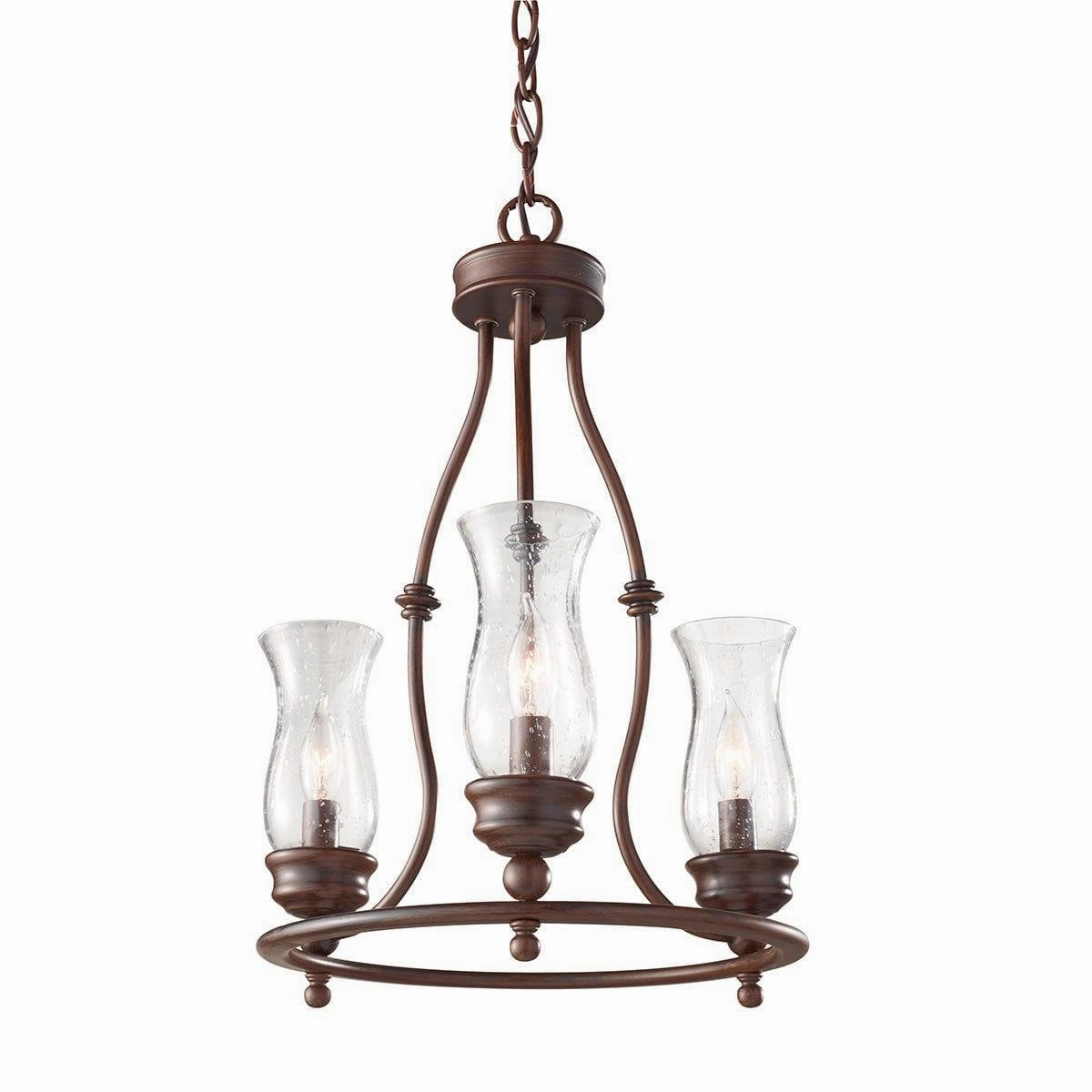 Feiss Pickering Lane 3 Light Bronze Chandelier white ceiling lamp