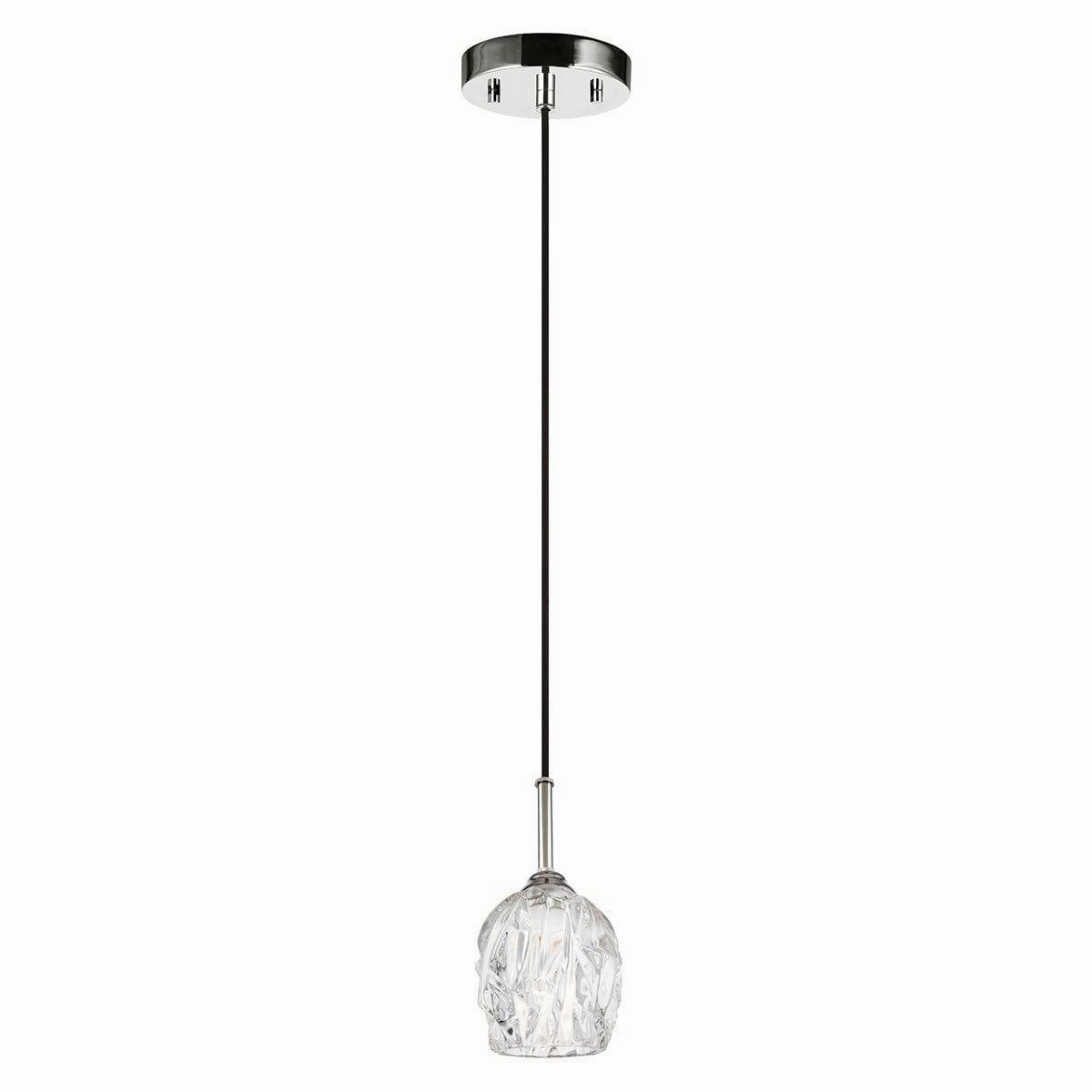 Feiss Rubin 1 Light Mini Pendant Polished Nickel Ceiling Light soft glow ceiling light