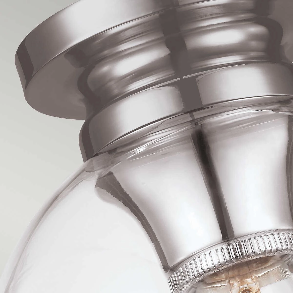 Feiss Tabby 1 Light Flush Light Polished Nickel Ceiling Light