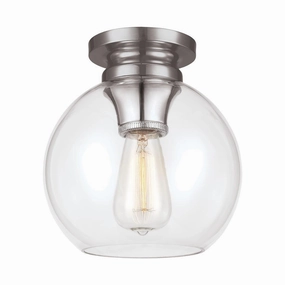 Feiss Tabby 1 Light Flush Light Polished Nickel Ceiling Light ambient ceiling fixture