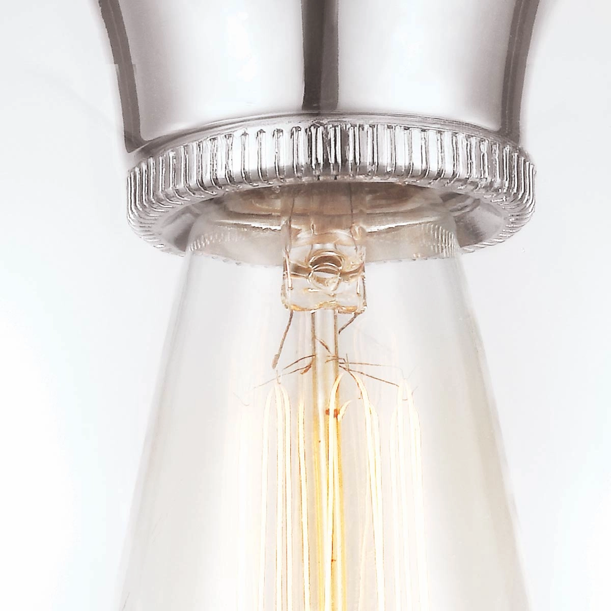 Feiss Tabby 1 Light Flush Light Polished Nickel Ceiling Light
