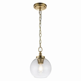 Feiss Tabby 1 Light Mini Pendant - Clear Glass Shade white ceiling lamp