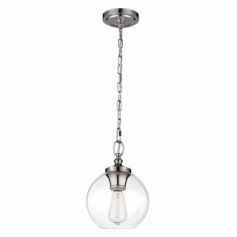 Feiss Tabby Nickel Small Art Deco Ceiling Light ambient ceiling fixture