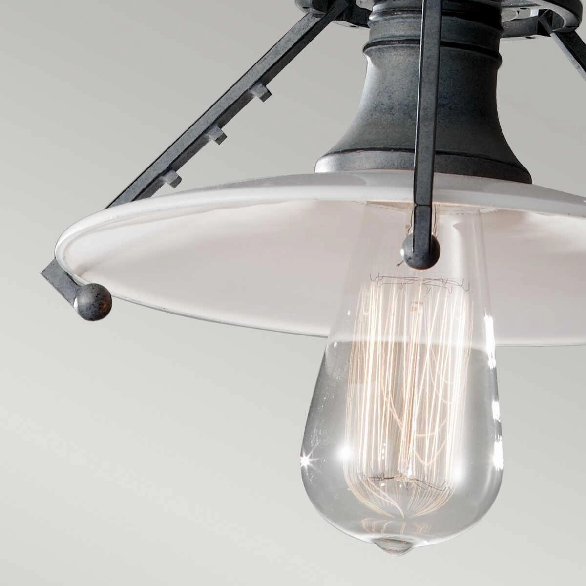 Feiss Urban Renewal 1 Light Zinc Ceiling Pendant