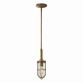 Feiss Urban Renewal Mini Antique Brass Ceiling Pendant ambient ceiling fixture