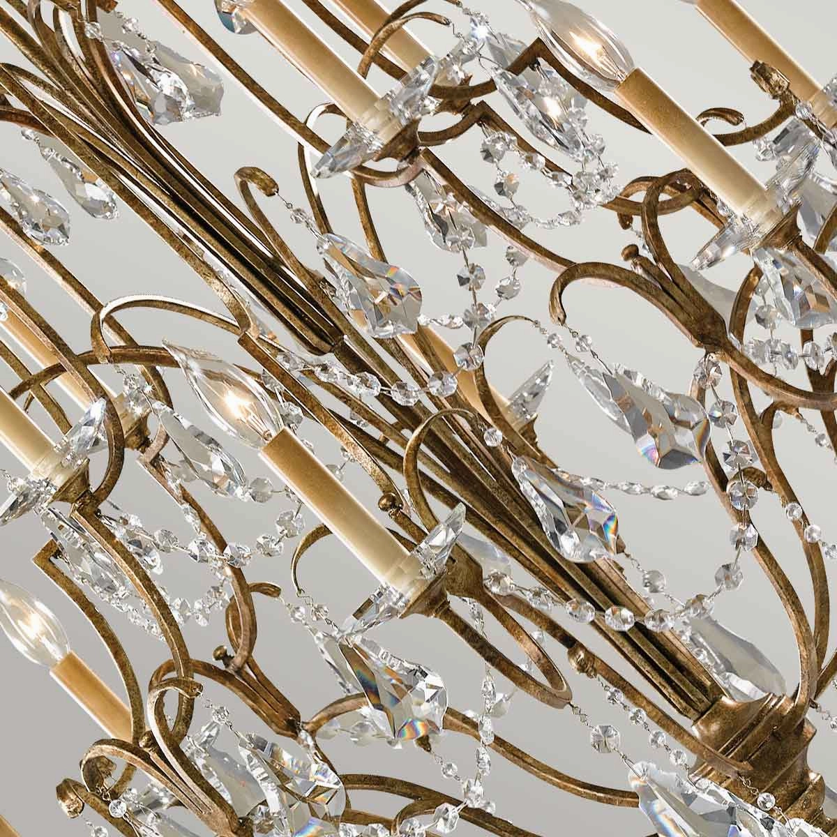 Feiss Valentina 12 Light Multi-Tier Bronze Chandelier