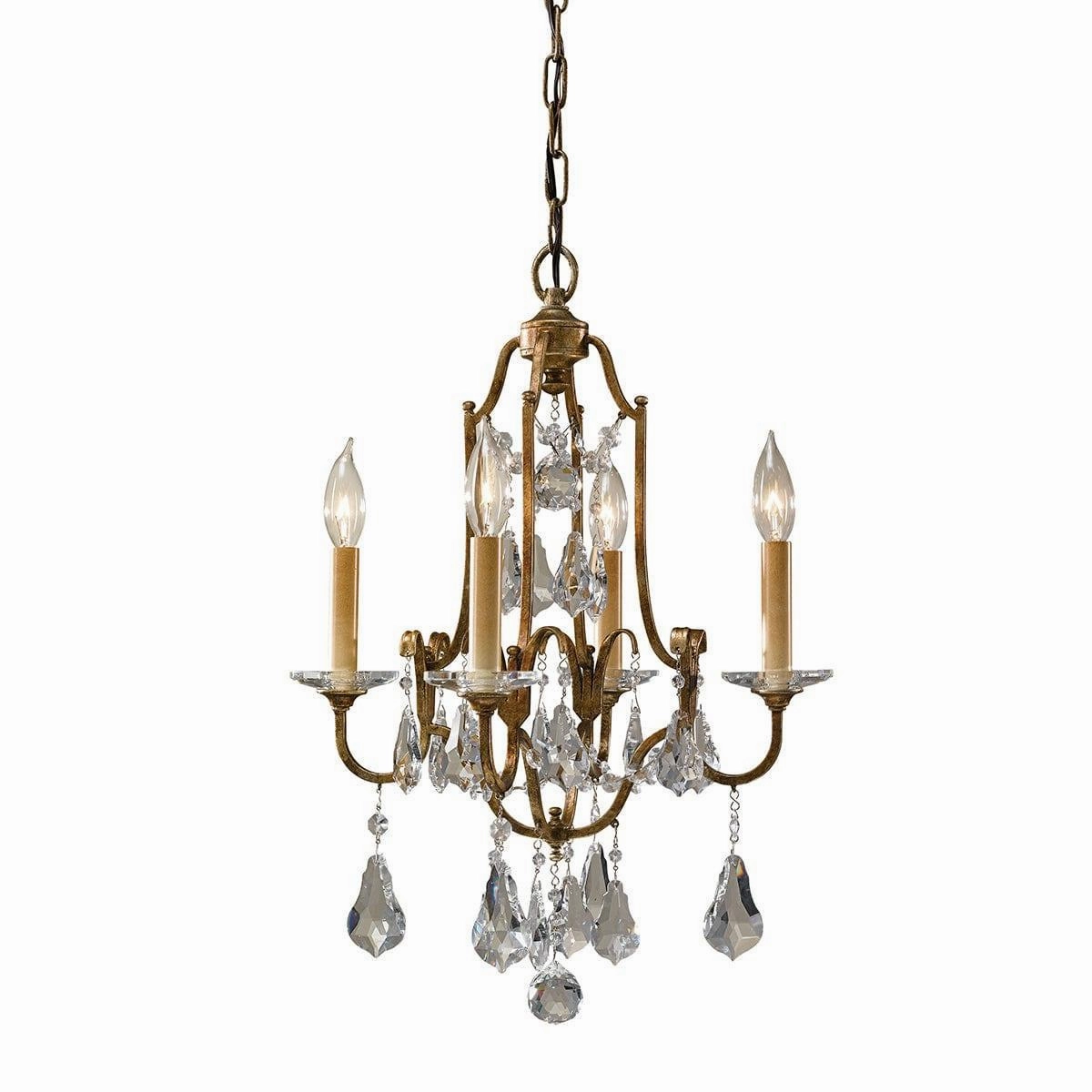 Feiss Valentina 4 Light Chandelier Ceiling Light - Bronze ambient ceiling fixture