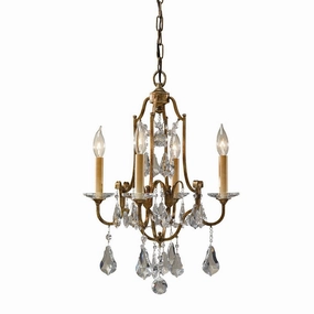 Feiss Valentina 4 Light Chandelier Ceiling Light - Bronze ambient ceiling fixture