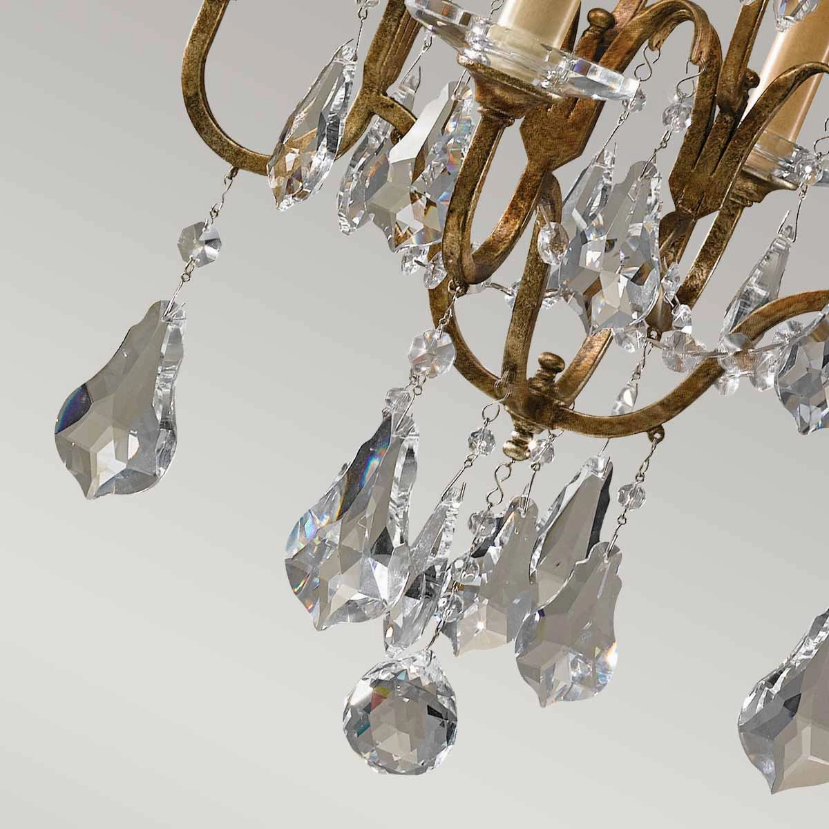 Feiss Valentina 4 Light Chandelier Ceiling Light - Bronze