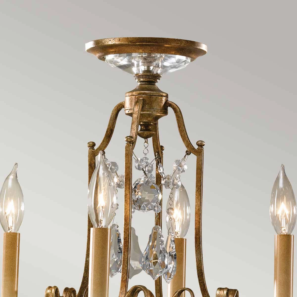 Feiss Valentina 4 Light Chandelier Ceiling Light - Bronze