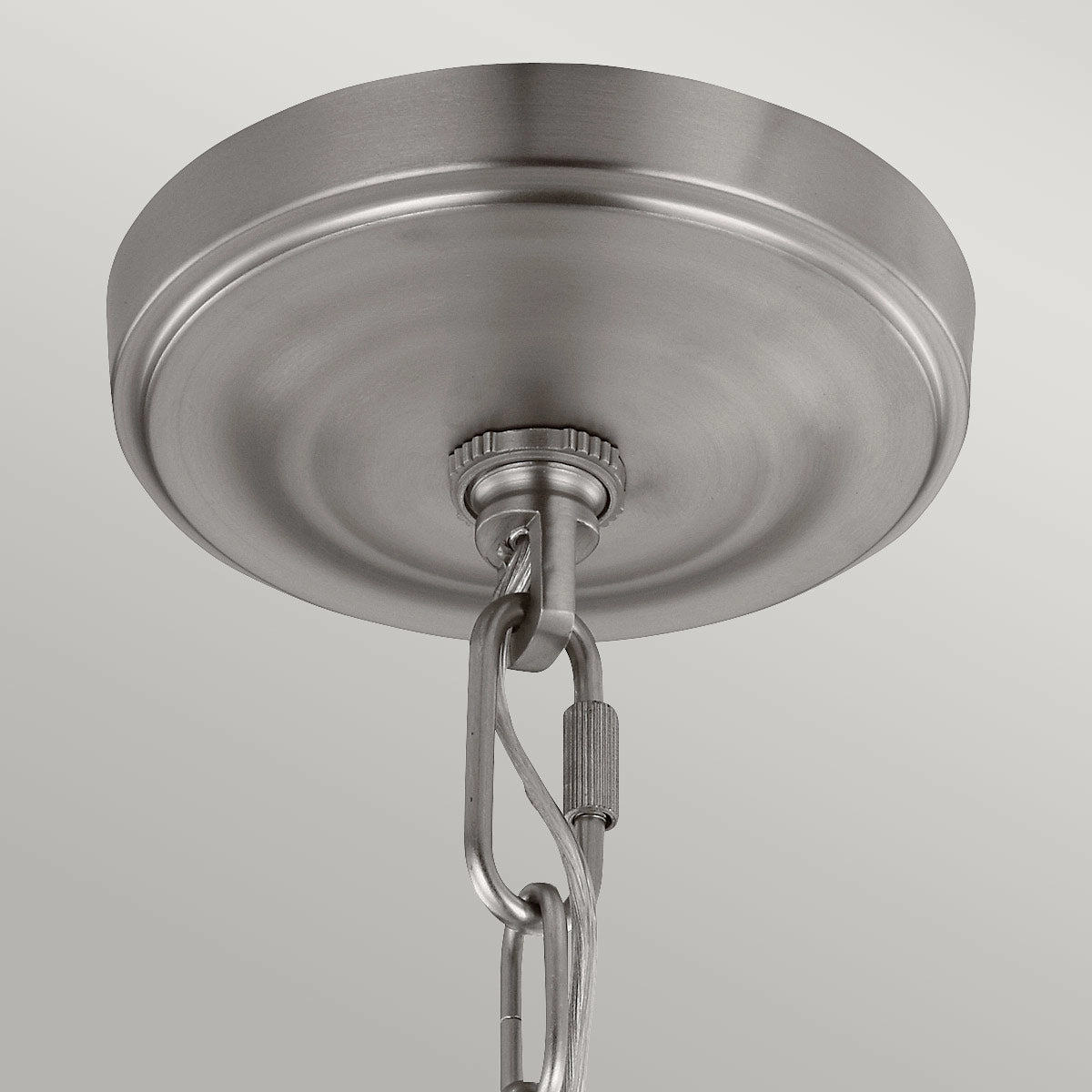 Feiss Vintner 3 Light Chandelier Ceiling Light - Satin Nickel
