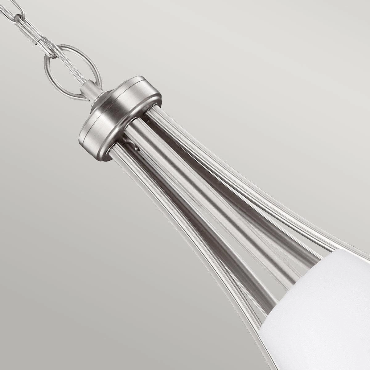 Feiss Vintner 5 Light Chandelier Ceiling Light - Satin Nickel