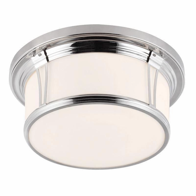 Feiss Woodward Chrome Large Flush Bathroom Ceiling Light white ceiling lamp