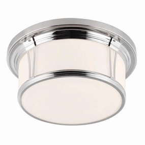 Feiss Woodward Chrome Large Flush Bathroom Ceiling Light white ceiling lamp
