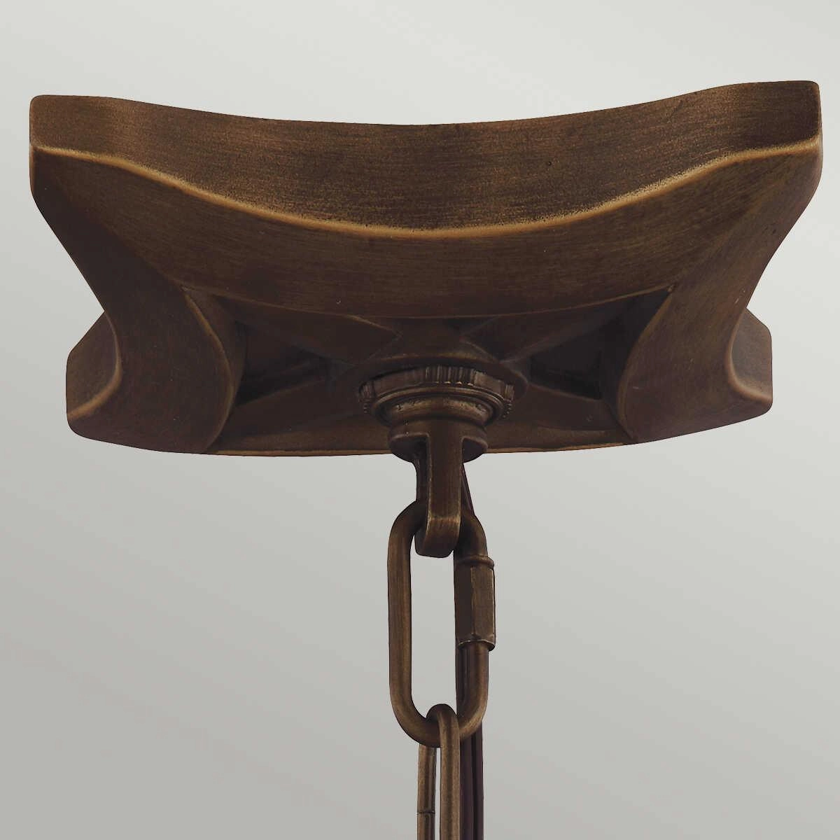 Feiss Yarmouth 3 Light Painted Aged Brass Ceiling Pendant