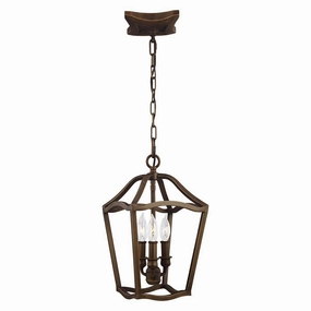 Feiss Yarmouth 3 Light Painted Aged Brass Ceiling Pendant ambient ceiling fixture