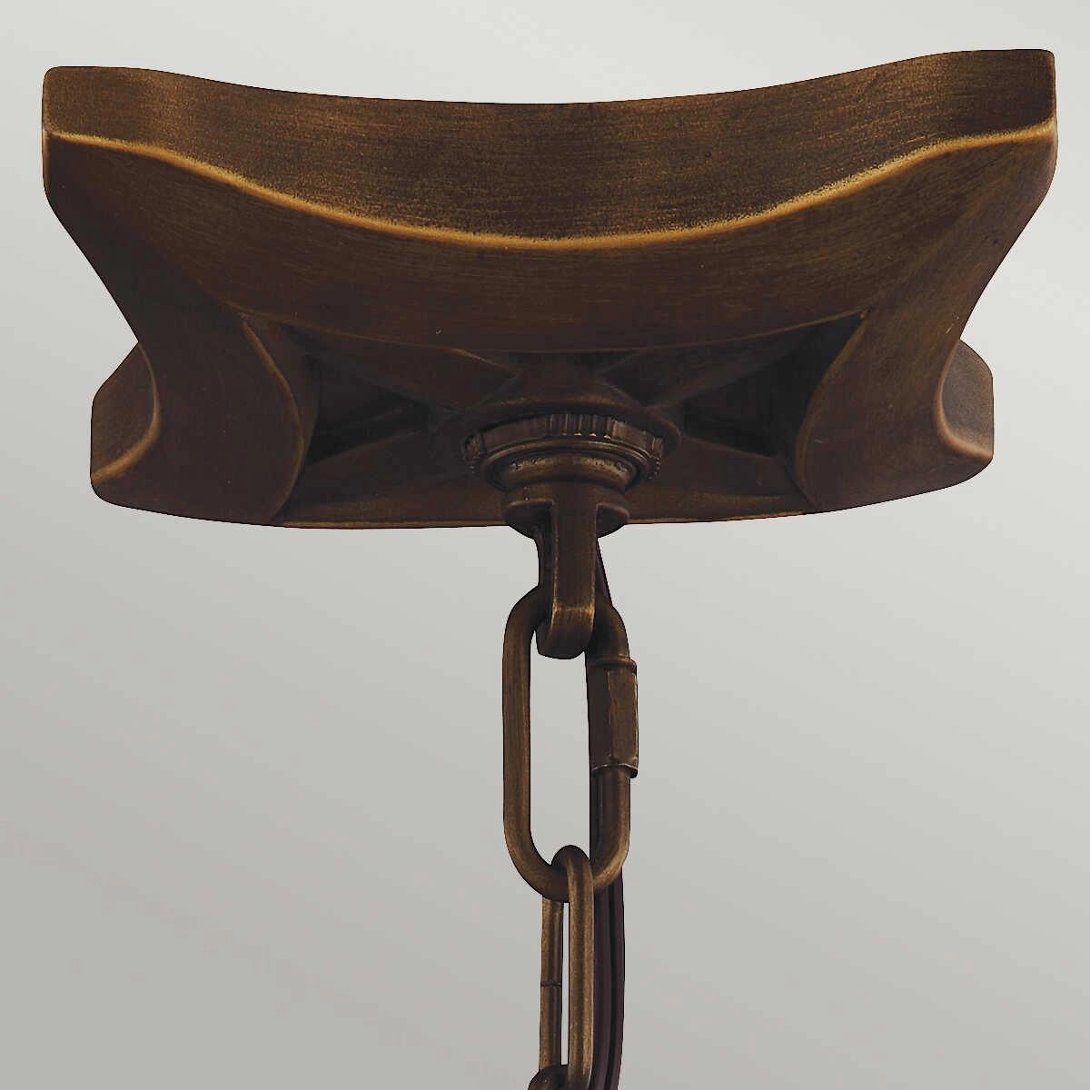 Feiss Yarmouth 4 Light Painted Aged Brass Ceiling Pendant