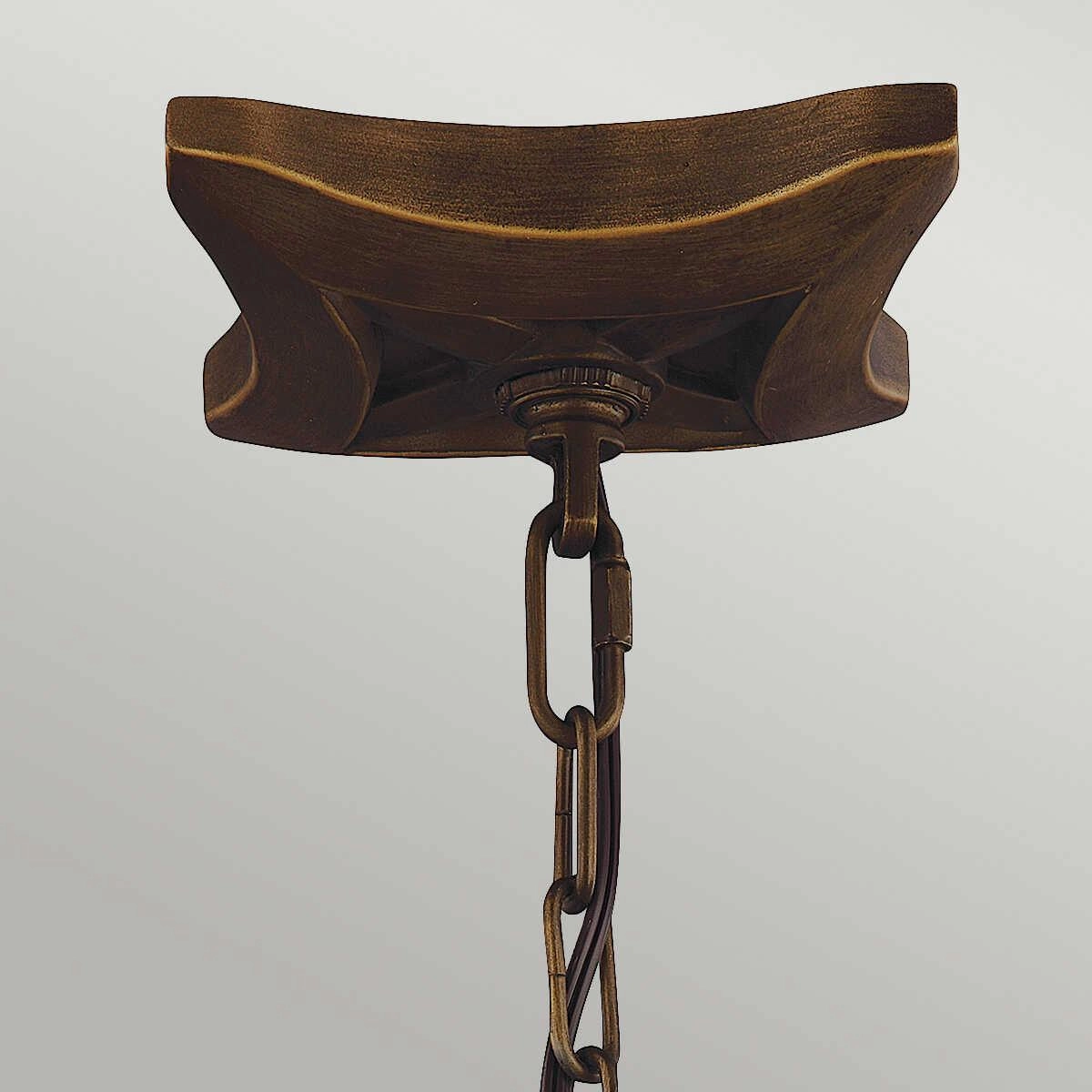 Feiss Yarmouth 6 Light Painted Aged Brass Ceiling Pendant