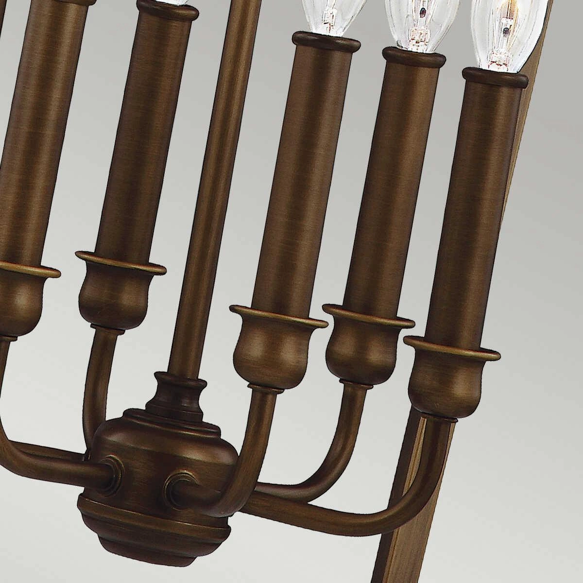 Feiss Yarmouth 6 Light Painted Aged Brass Ceiling Pendant