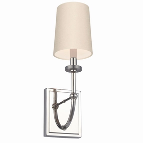 Felixstowe Polished Chrome Bathroom Wall Light - Scallop Shade vintage desk lamp