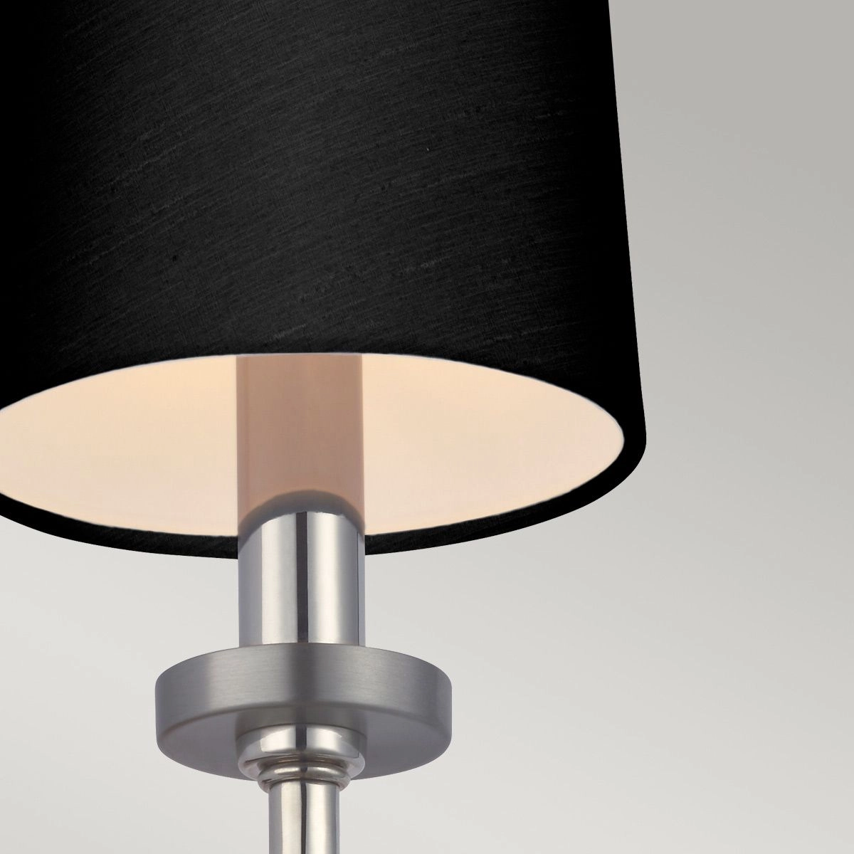 Felixstowe Polished Chrome Bathroom Wall Light With Black Shade