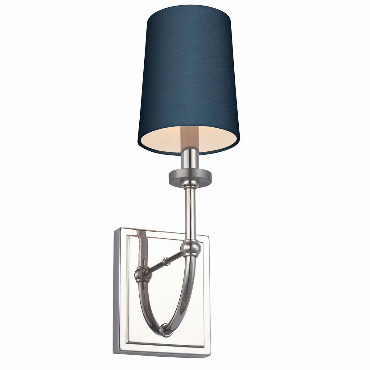 Felixstowe Polished Chrome Bathroom Wall Light With Breton Shade vintage desk lamp