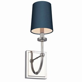 Felixstowe Polished Chrome Bathroom Wall Light With Breton Shade vintage desk lamp