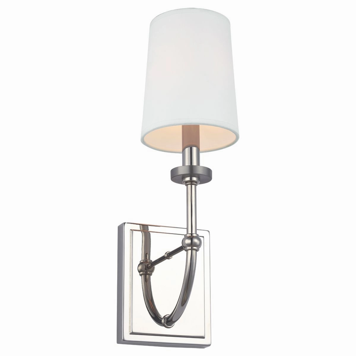 Felixstowe Polished Chrome Bathroom Wall Light With White parchment shade vintage desk lamp