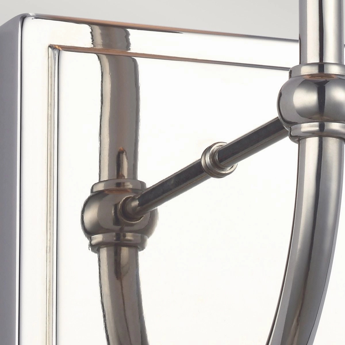 Felixstowe Polished Chrome Bathroom Wall Light With White parchment shade