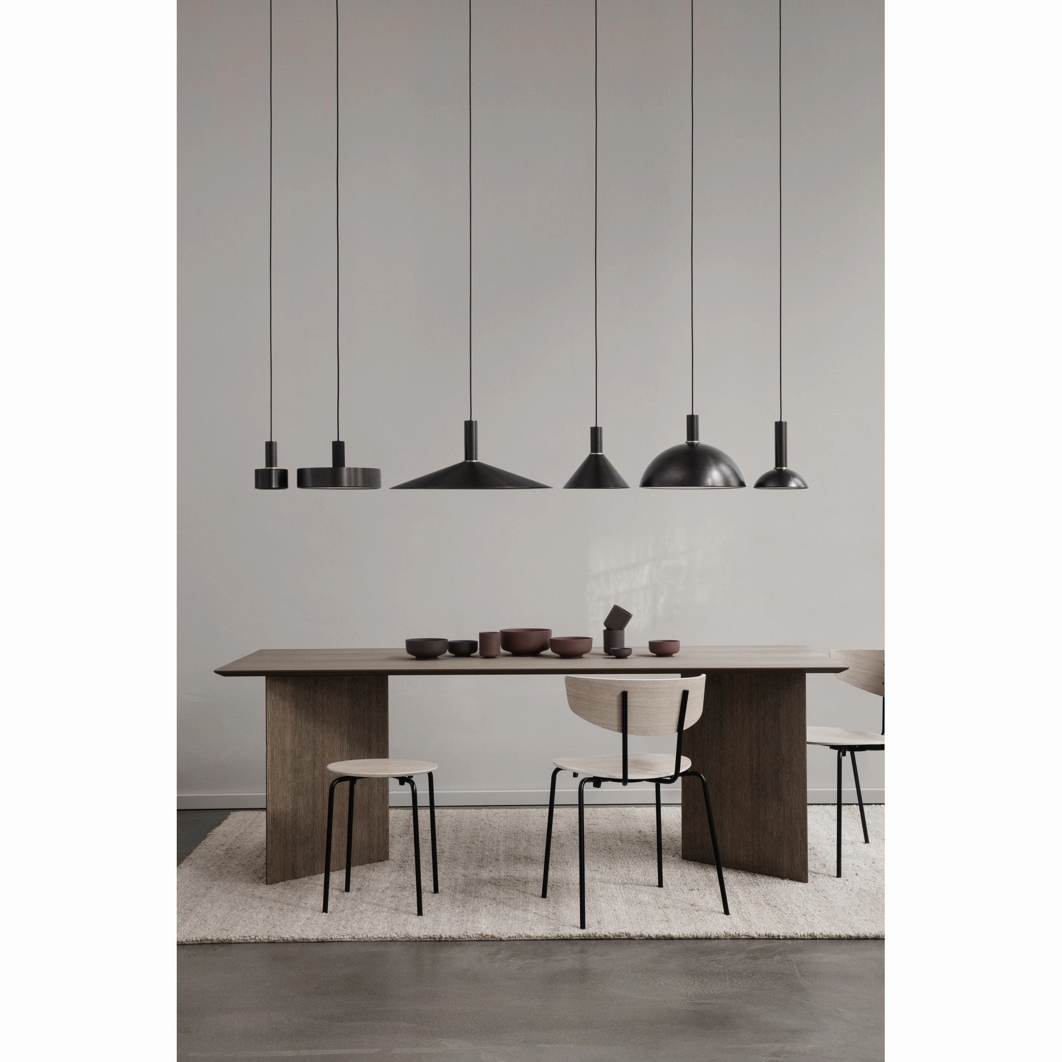 Ferm Living Cone Lampshade, Black Brass