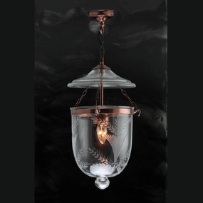 Fern Copper & Glass Georgian Ceiling Lantern 1 Light FERN22 white ceiling lamp