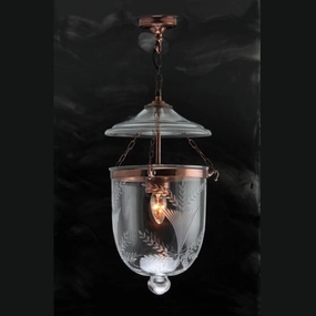 Fern Copper & Glass Georgian Ceiling Lantern 1 Light FERN22 sleek LED ceiling lamp