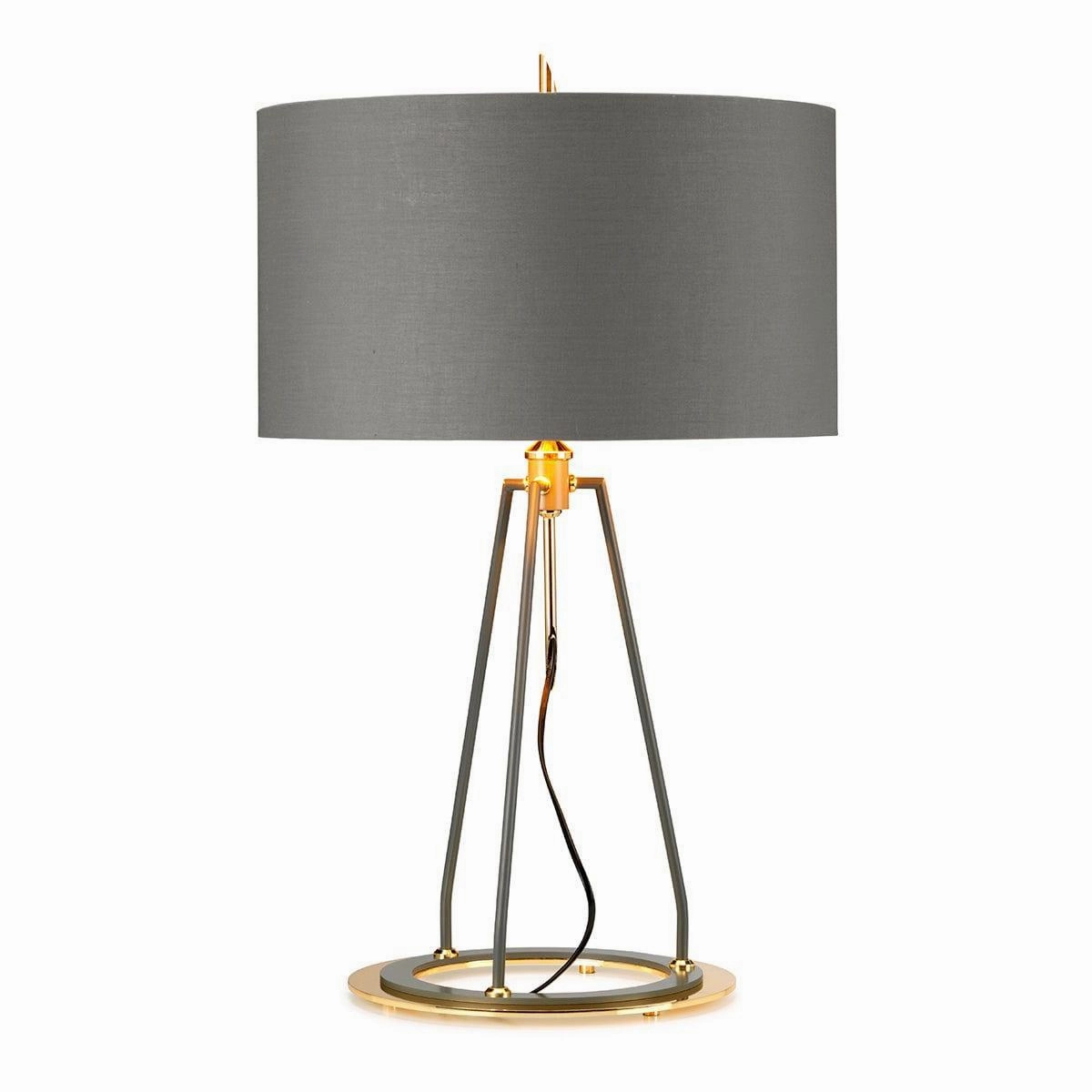 Ferrara Grey & Gold Table Lamp Elstead Lighting energy-saving LED light