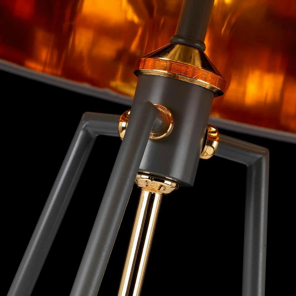 Ferrara Grey & Gold Table Lamp Elstead Lighting