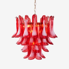 Fiametta Murano Glass Chandelier minimalist reading light